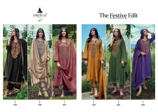 The Festive Edit By Cinderella Heavy Pashmina Suits Catalog